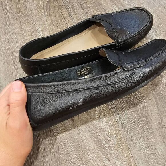 Mercer & Madison Leather Moccasin Flats black size 6.5 - Picture 6 of 9